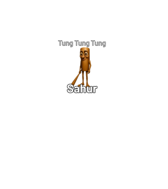 Tung Tung Tung Sahur minta fekete pólón