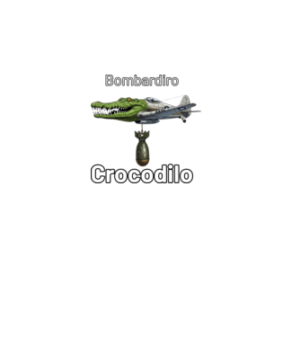 Bombardiro Crocodilo minta fekete pólón