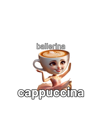 Ballerina Cappuccina minta fekete pólón