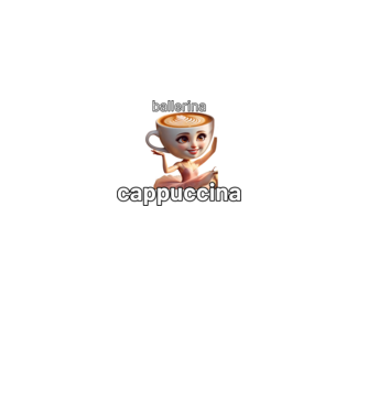 Ballerina Cappuccina minta fekete pólón
