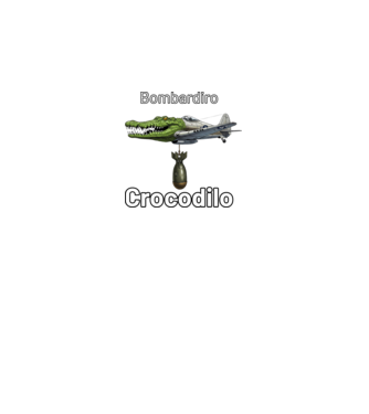 Bombardiro Crocodilo minta királykék pólón