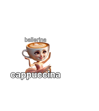 Ballerina Cappuccina minta fekete pólón