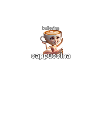 Ballerina Cappuccina minta fekete pólón