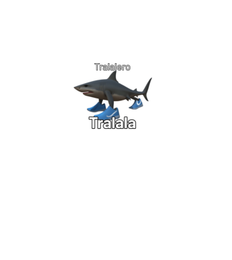 Tralalero Tralala minta fekete pólón
