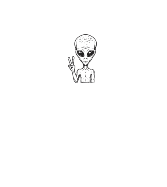 UFO minta fekete pólón