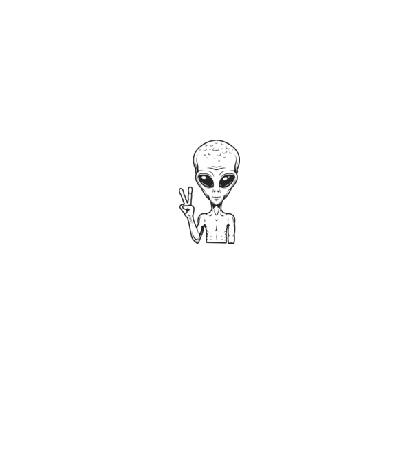 UFO minta fekete pólón