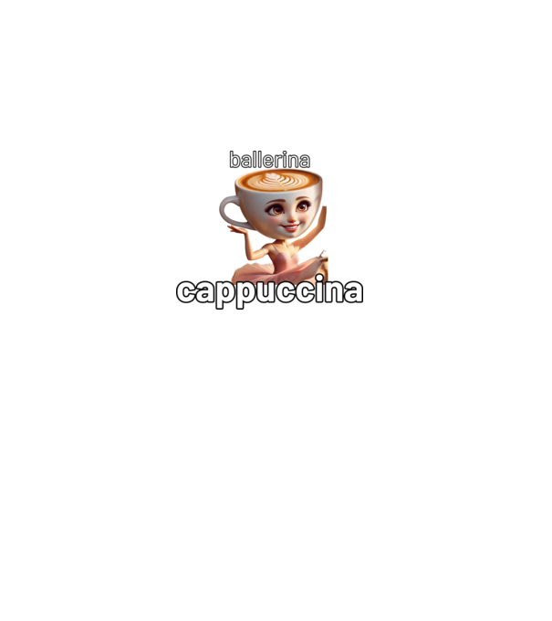 Ballerina Cappuccina minta fekete pólón