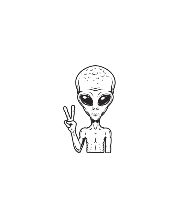 UFO minta fekete pólón
