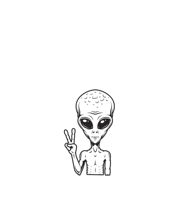 UFO minta fekete pólón