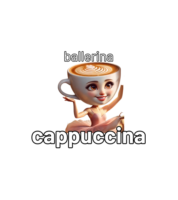 Ballerina Cappuccina minta fehér pólón