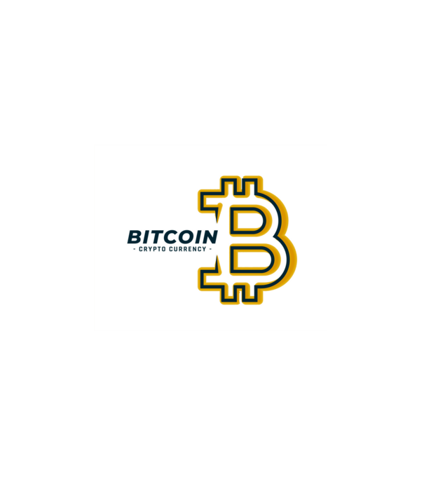 Bitcoin cryptopénz minta fehér pólón