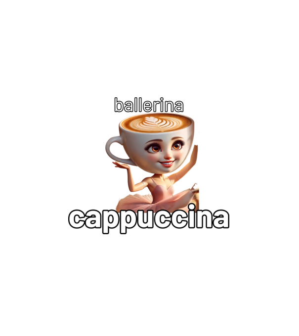 Ballerina Cappuccina minta fehér pólón