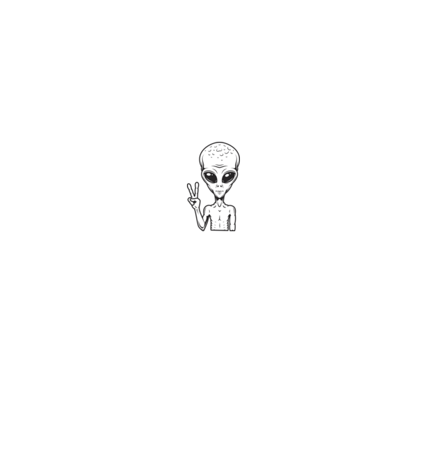 UFO minta fekete pólón