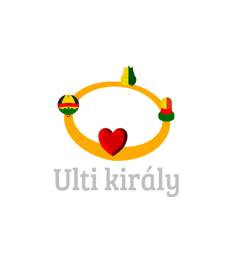 Ulti király korona minta fehér pólón