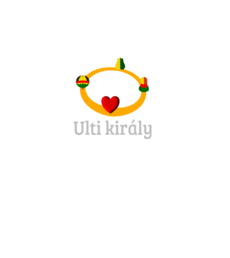 Ulti király korona minta fekete pólón