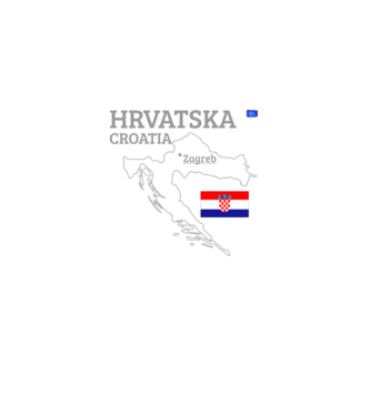Horvátország -Croatia minta khaki pólón