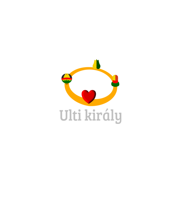 Ulti király korona minta sötétzöld pólón