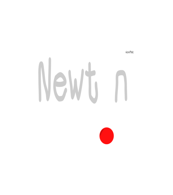 Newtons's apple minta fehér pólón