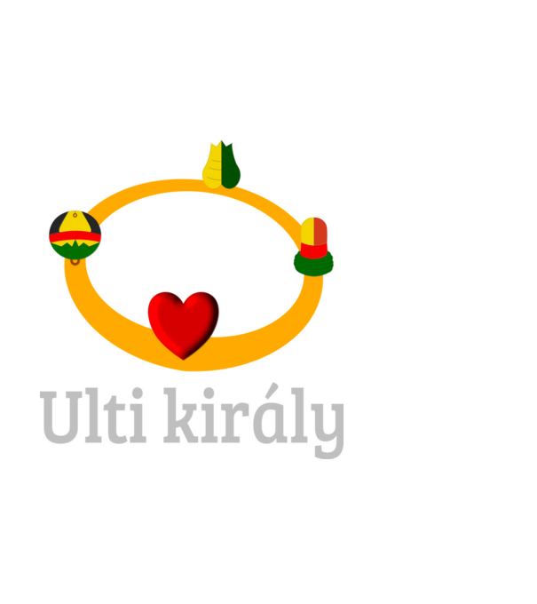 Ulti király korona minta fehér pólón