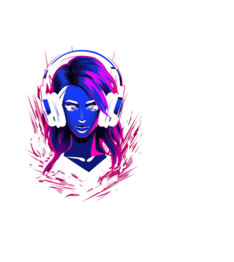 Gamer gir minta fekete pólón