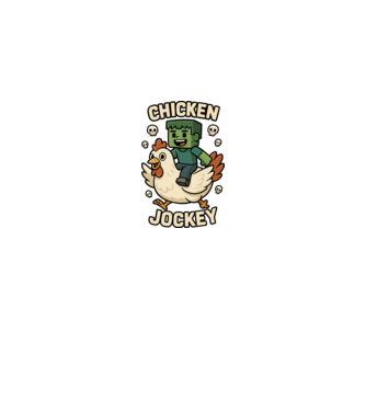 Chicken jockey minta királykék pólón