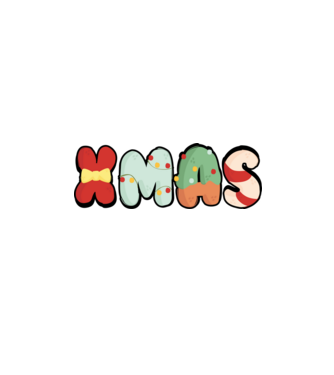 XMAS aranyos betükkel minta fekete pólón