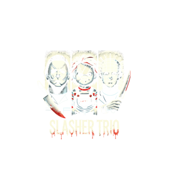 Slasher trio minta fehér pólón
