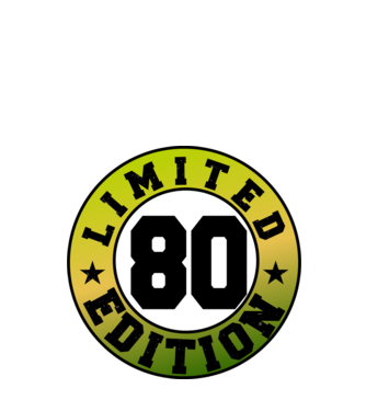 Limited edition 80 minta fehér pólón