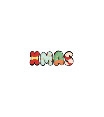 XMAS aranyos betükkel minta fekete pólón