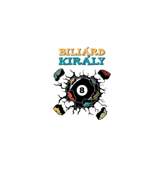 Biliárd király  minta fehér pólón