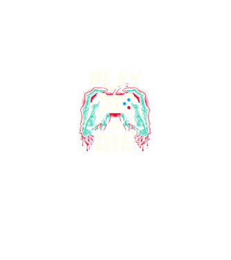 Play or die minta királykék pólón