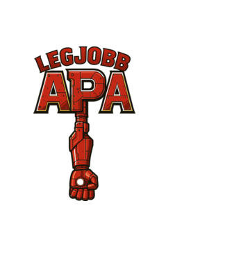 Legjobb apa vasemberes minta piros pólón