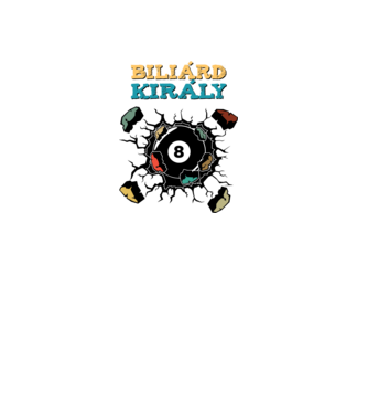 Biliárd király  minta fehér pólón