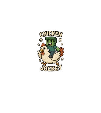 Chicken jockey minta homokszín pólón