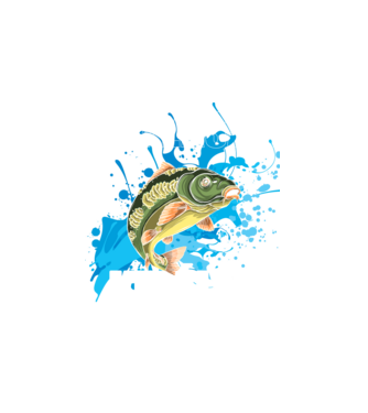 Halászlé király minta fehér pólón