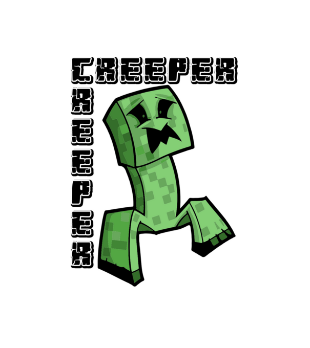 Creeper minta fehér pólón