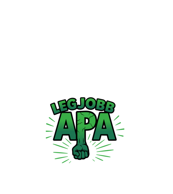 Legjobb apa hulkos minta fehér pólón