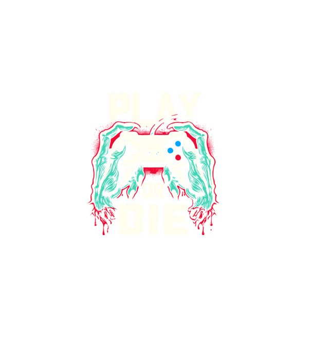 Play or die minta fekete pólón