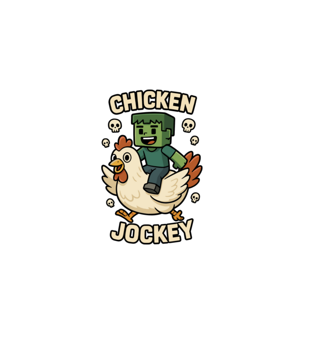 Chicken jockey minta szürke pólón