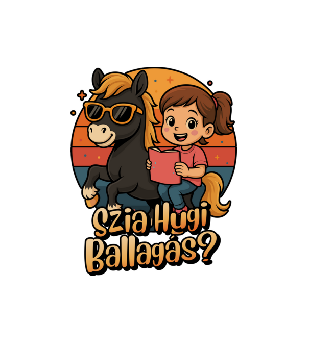 Szia Hugi Ballagás? minta fehér pólón