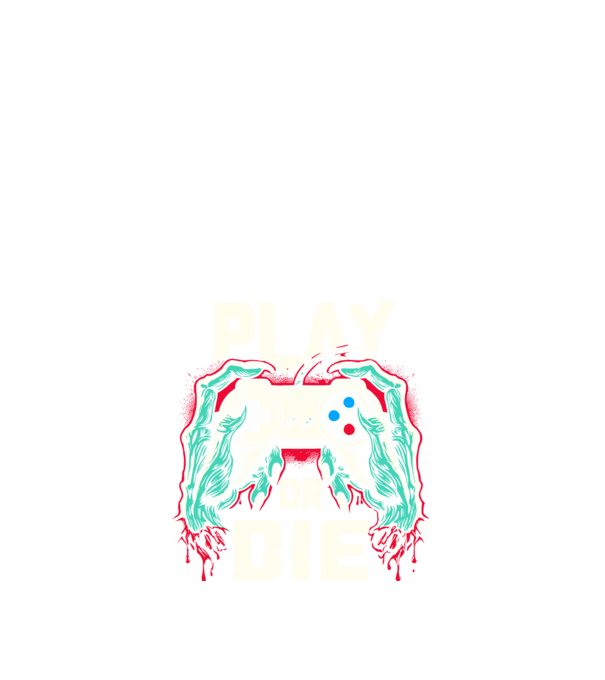 Play or die minta fekete pólón