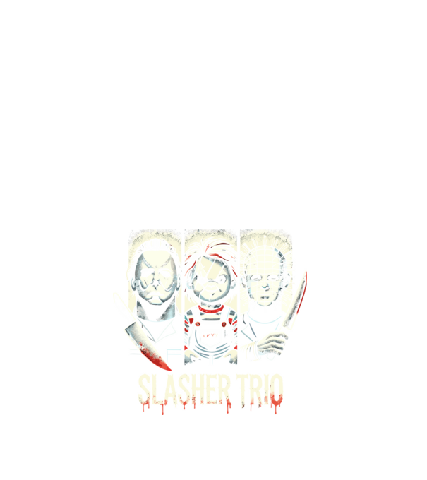 Slasher trio minta fehér pólón