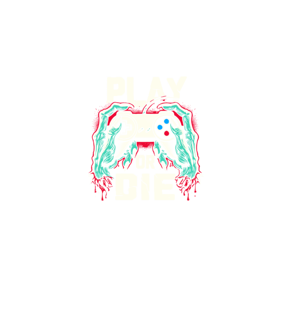 Play or die minta fekete pólón