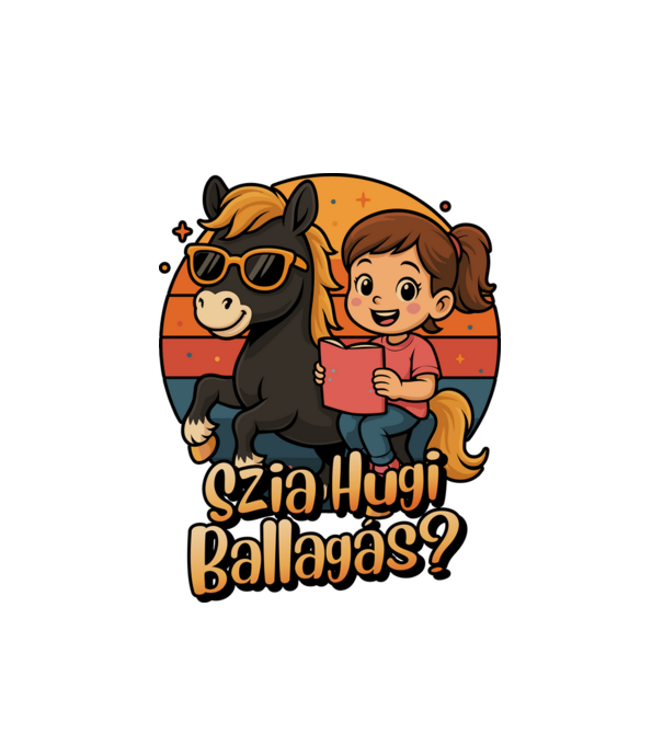 Szia Hugi Ballagás? minta fehér pólón