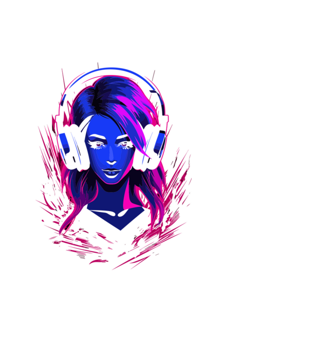 Gamer gir minta fekete pólón