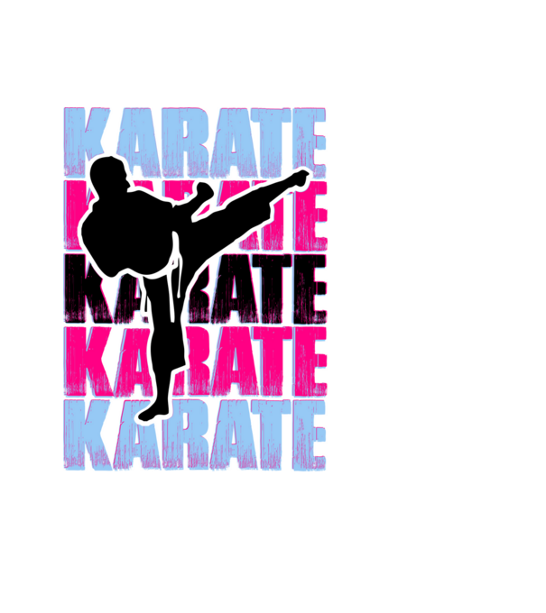 Karate minta fekete pólón