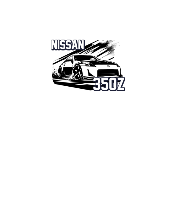 Nissan 350z minta szürke pólón