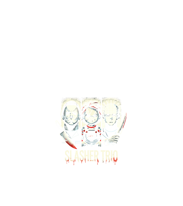 Slasher trio minta fehér pólón