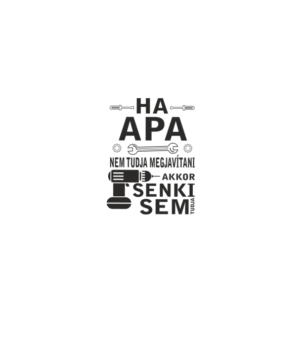 Szerelő Apa minta piros pólón