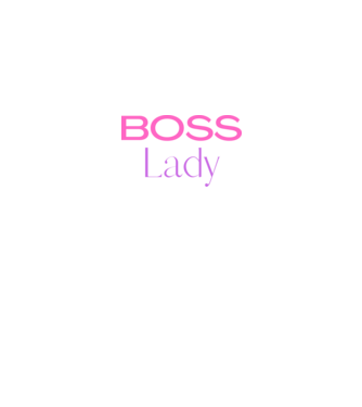 Bossladypink minta fekete pólón